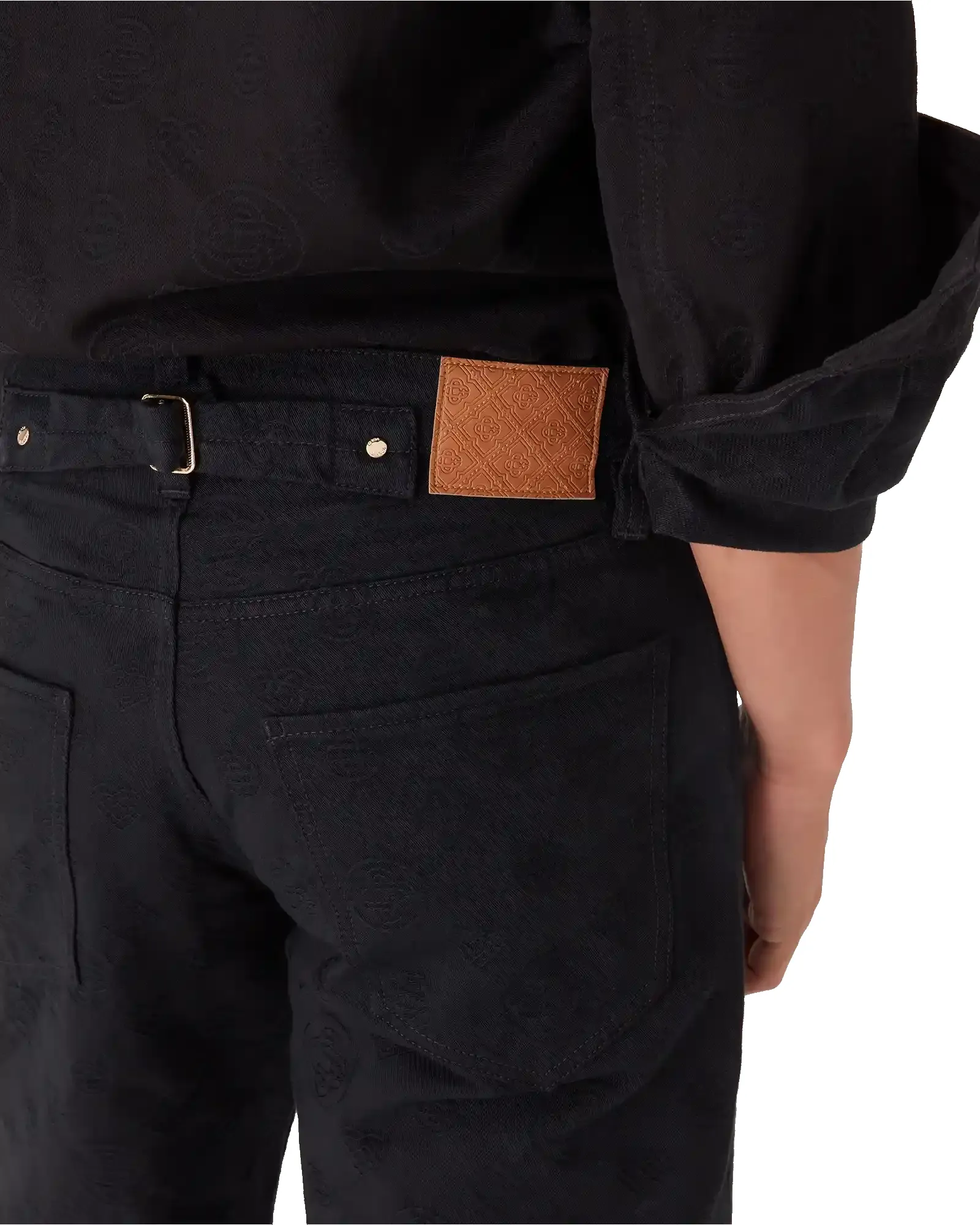 Denim Monogram Straight Leg Jeans sold by Casablanca product image thumbnail 5