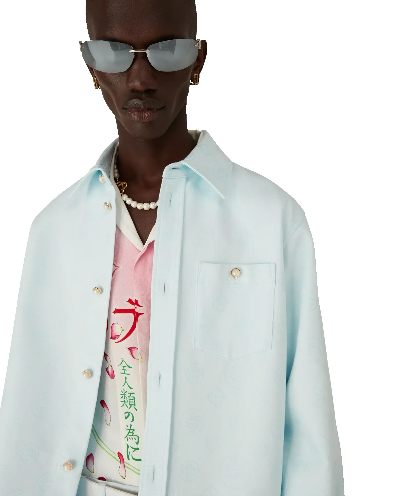 Cotton Monogram Long Sleeve Shirt sold by Casablanca product image thumbnail 4