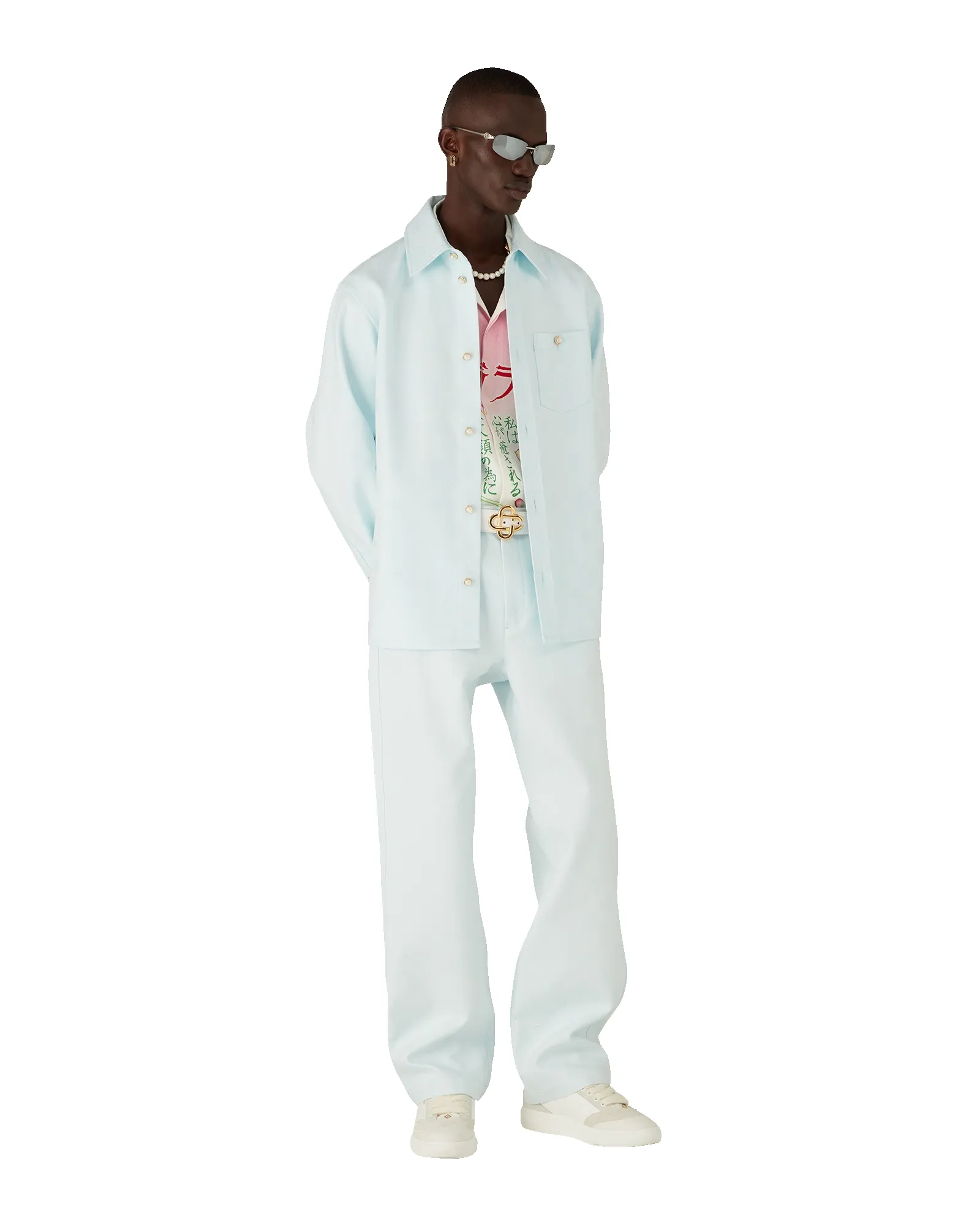 Cotton Monogram Long Sleeve Shirt sold by Casablanca product image thumbnail 2