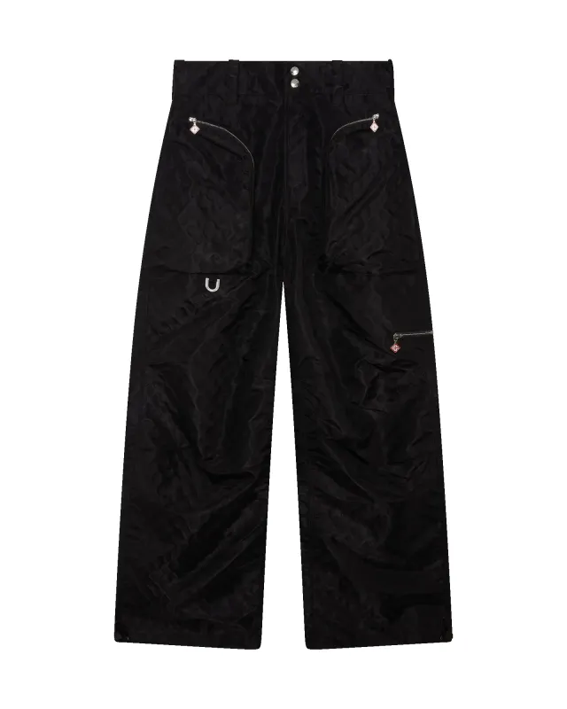 Nylon Jacquard Cargo Trousers made by Casablanca