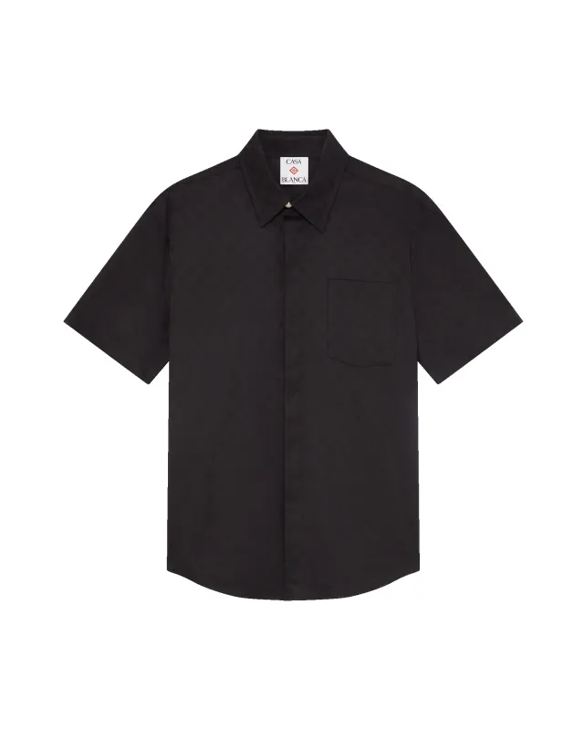 Cotton Monogram Short Sleeve Shirt made by Casablanca