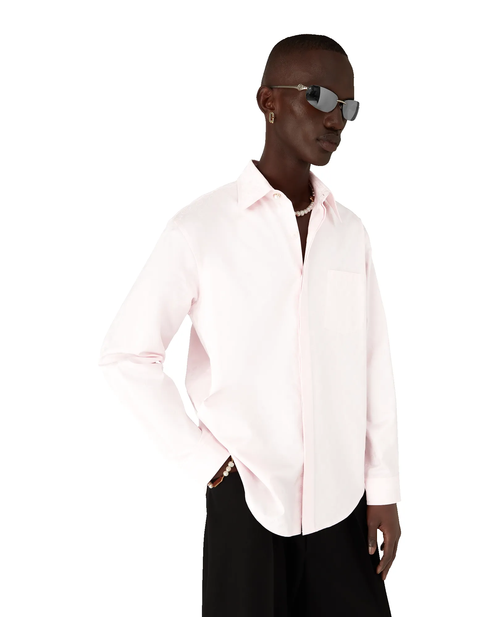 Cotton Monogram Long Sleeve Shirt sold by Casablanca product image thumbnail 4