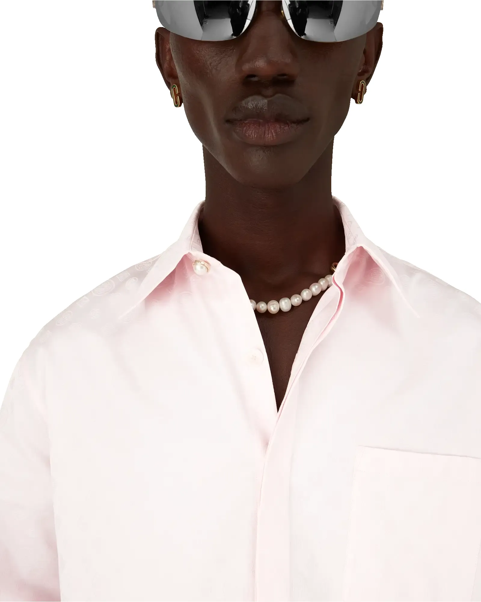 Cotton Monogram Long Sleeve Shirt sold by Casablanca product image thumbnail 5