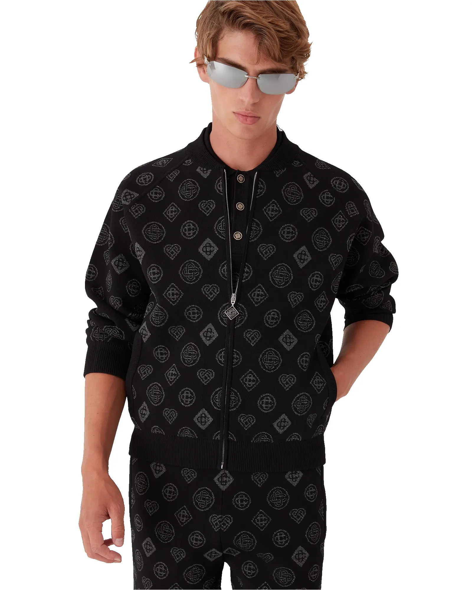 Monogram Jacquard Bomber Jacket sold by Casablanca product image thumbnail 4