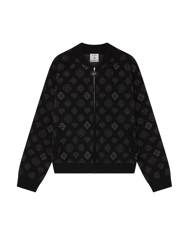 Monogram Jacquard Bomber Jacket made by Casablanca