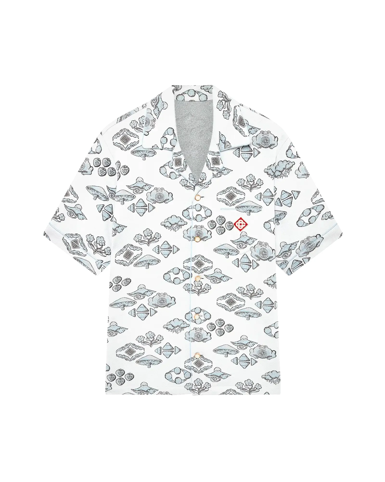 Jacquard Motif Short Sleeve Shirt sold by Casablanca