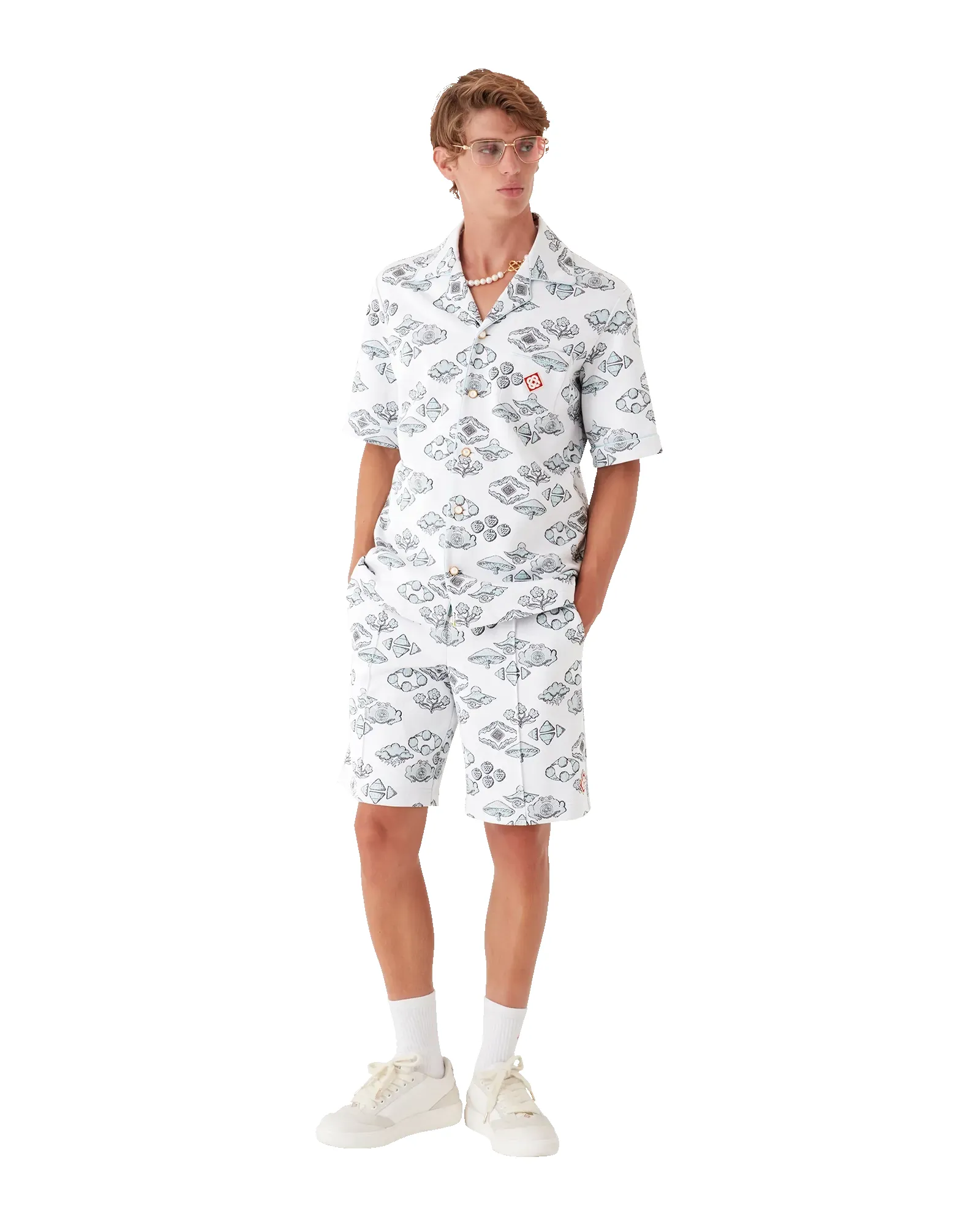 Jacquard Motif Short Sleeve Shirt sold by Casablanca product image thumbnail 2