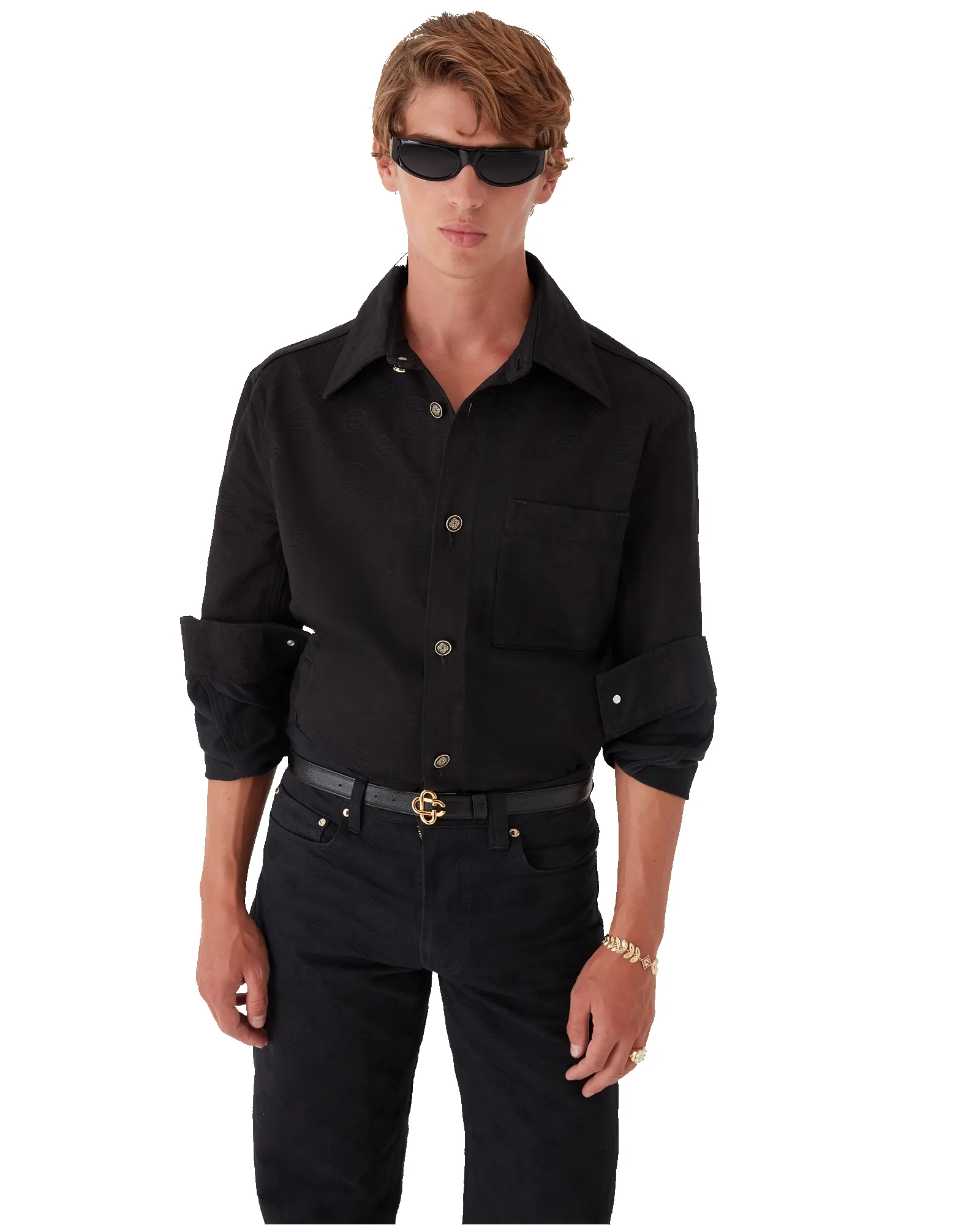 Denim Monogram Overshirt sold by Casablanca product image thumbnail 3