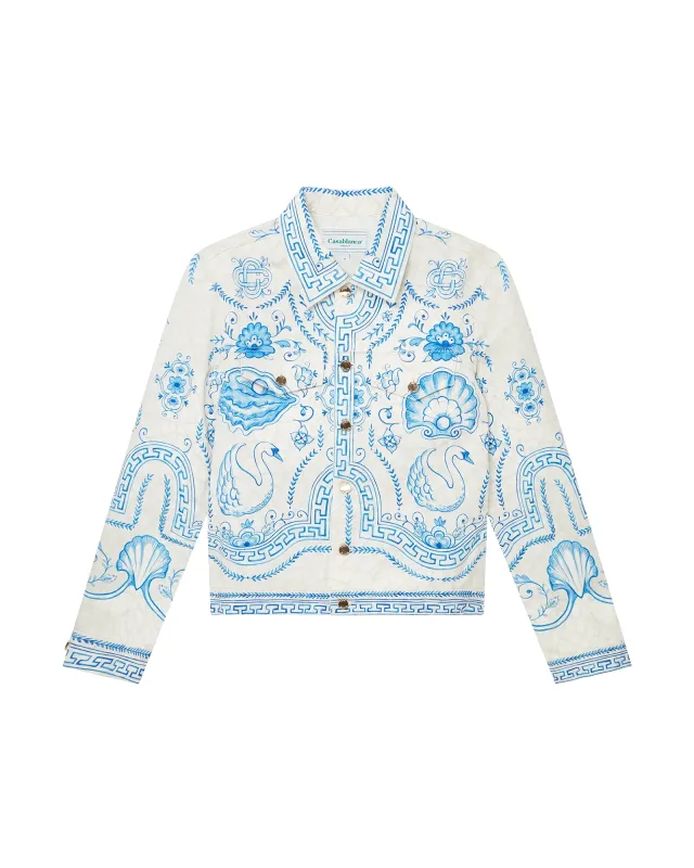 Plat A Dessert Blanc Classic Denim Jacket sold by Casablanca