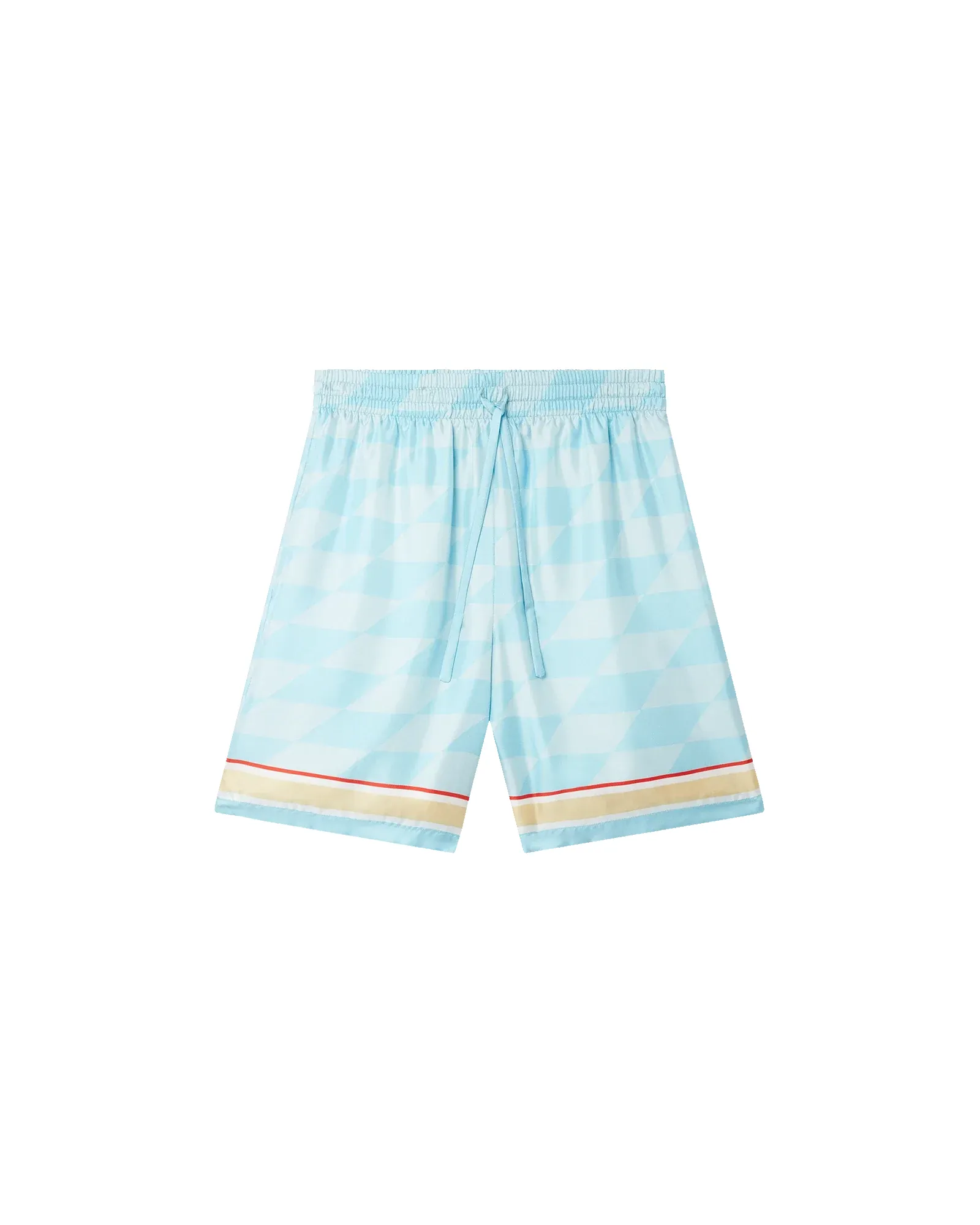 Damiers Et Cygne Bleu Silk Shorts sold by Casablanca