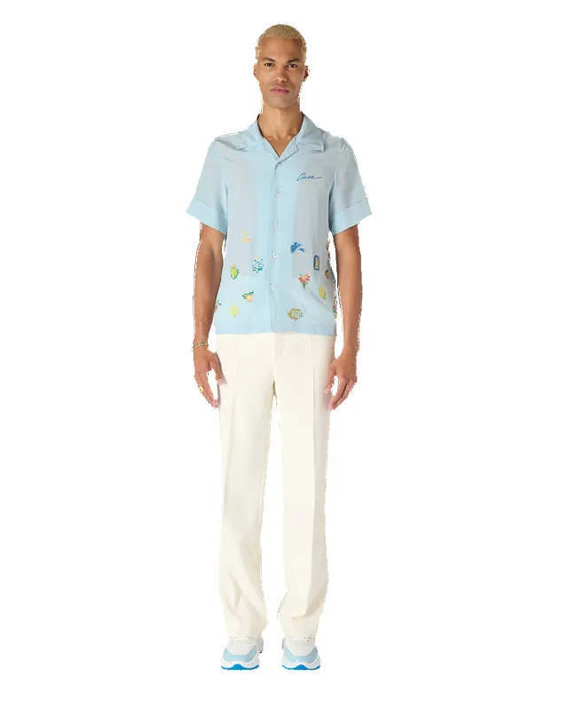 Casa Icons Logo Silk Shirt sold by Casablanca