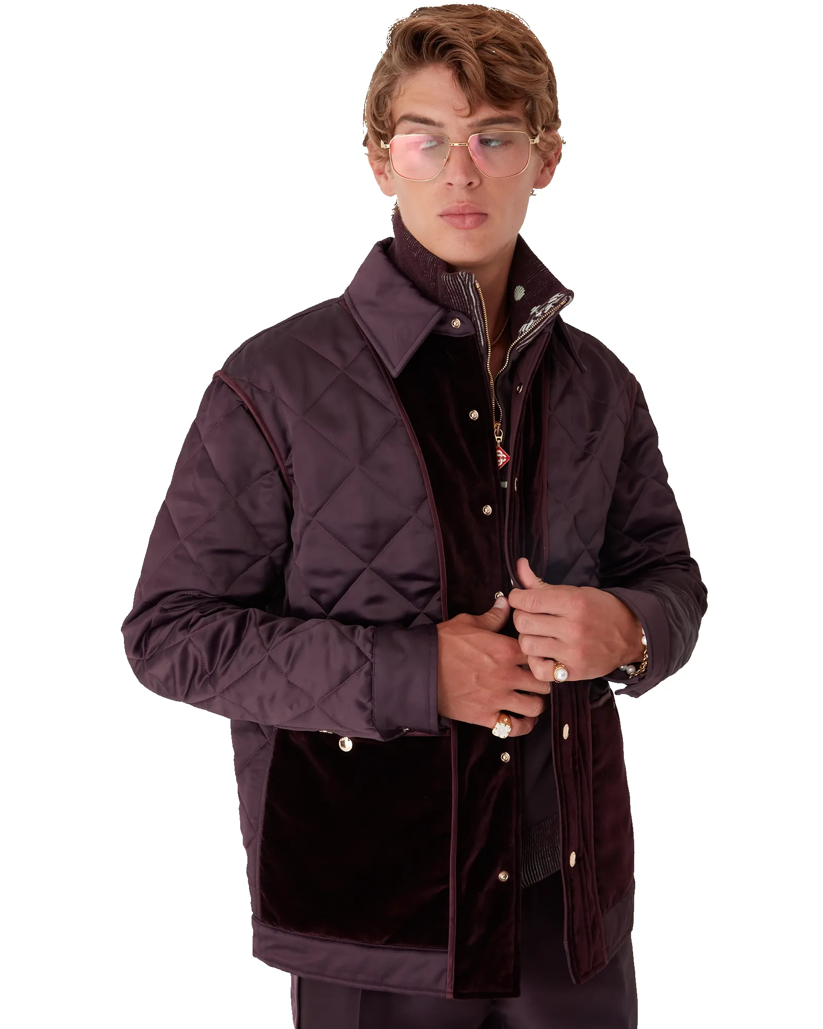 Satin Quilted Jacket sold by Casablanca product image thumbnail 4