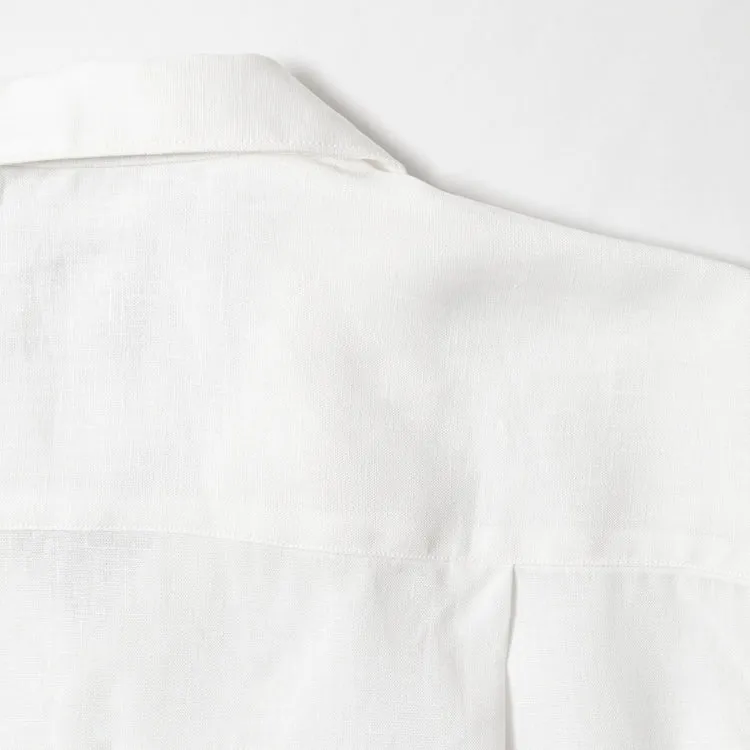 White Linen Camp Shirt sold by Gitman Vintage Bros. product image thumbnail 4