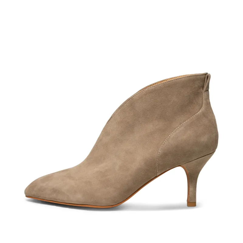 Valentine heel suede - TAUPE sold by Shoe The Bear