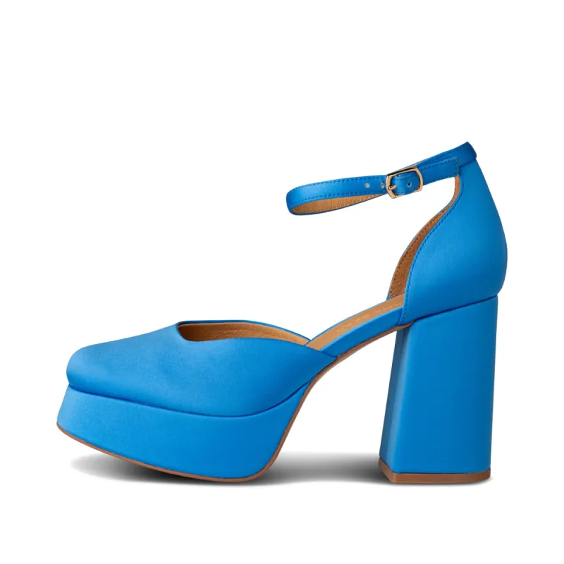 Priscilla Plateau Heel - Blue sold by Shoe The Bear
