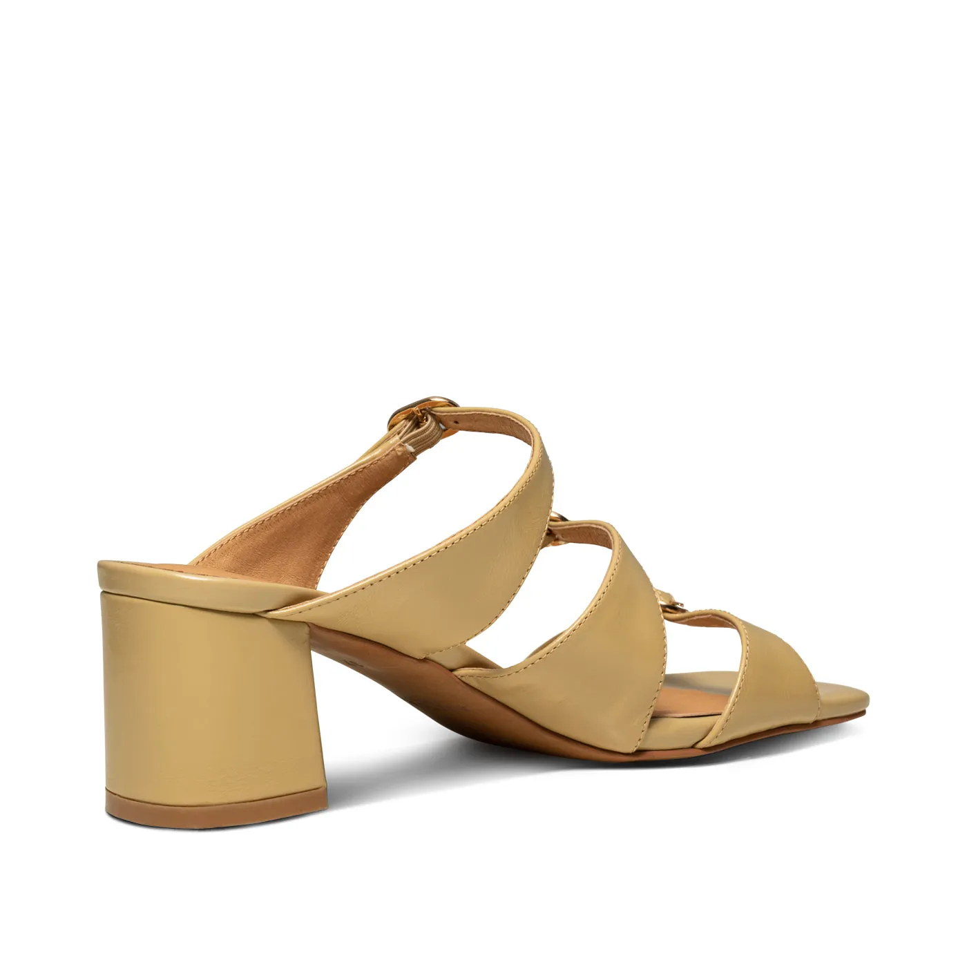 Hanna buckle mule leather - BEIGE sold by Shoe The Bear product image thumbnail 3