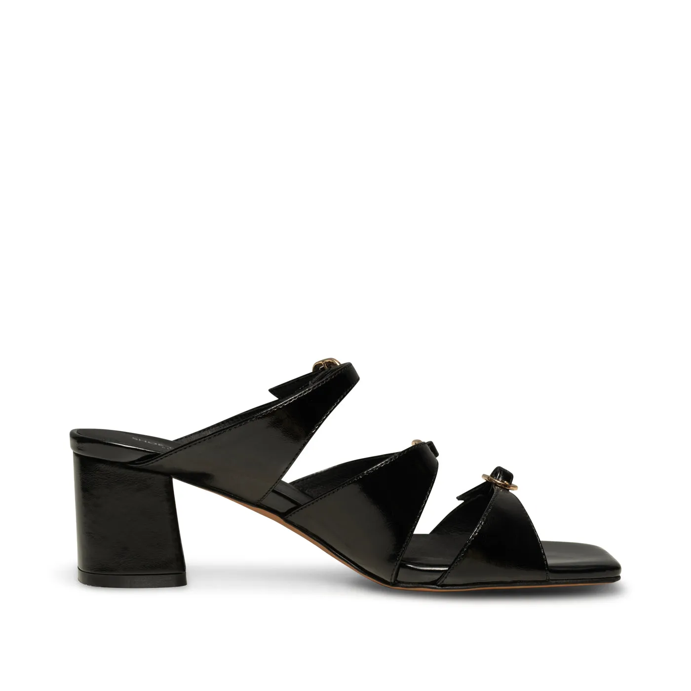 Hanna buckle mule leather - BLACK sold by Shoe The Bear product image thumbnail 5