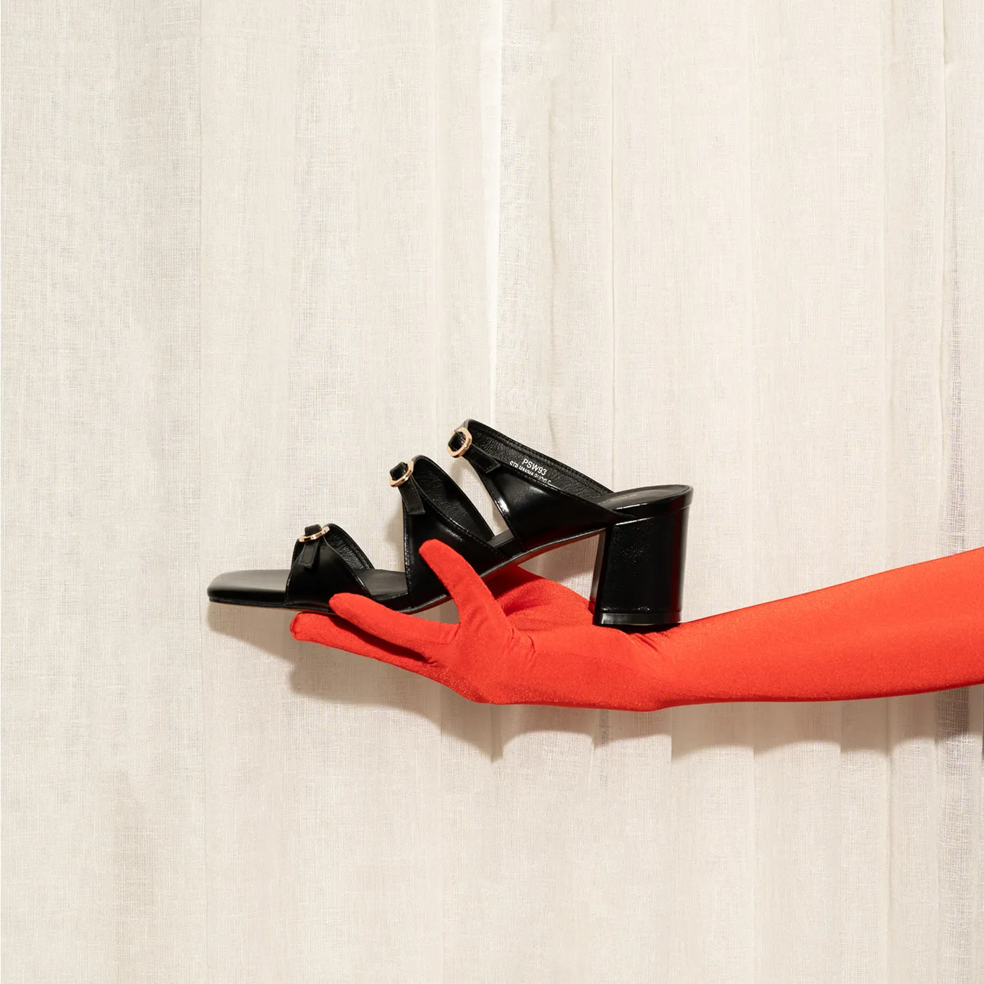 Hanna buckle mule leather - BLACK sold by Shoe The Bear product image thumbnail 2