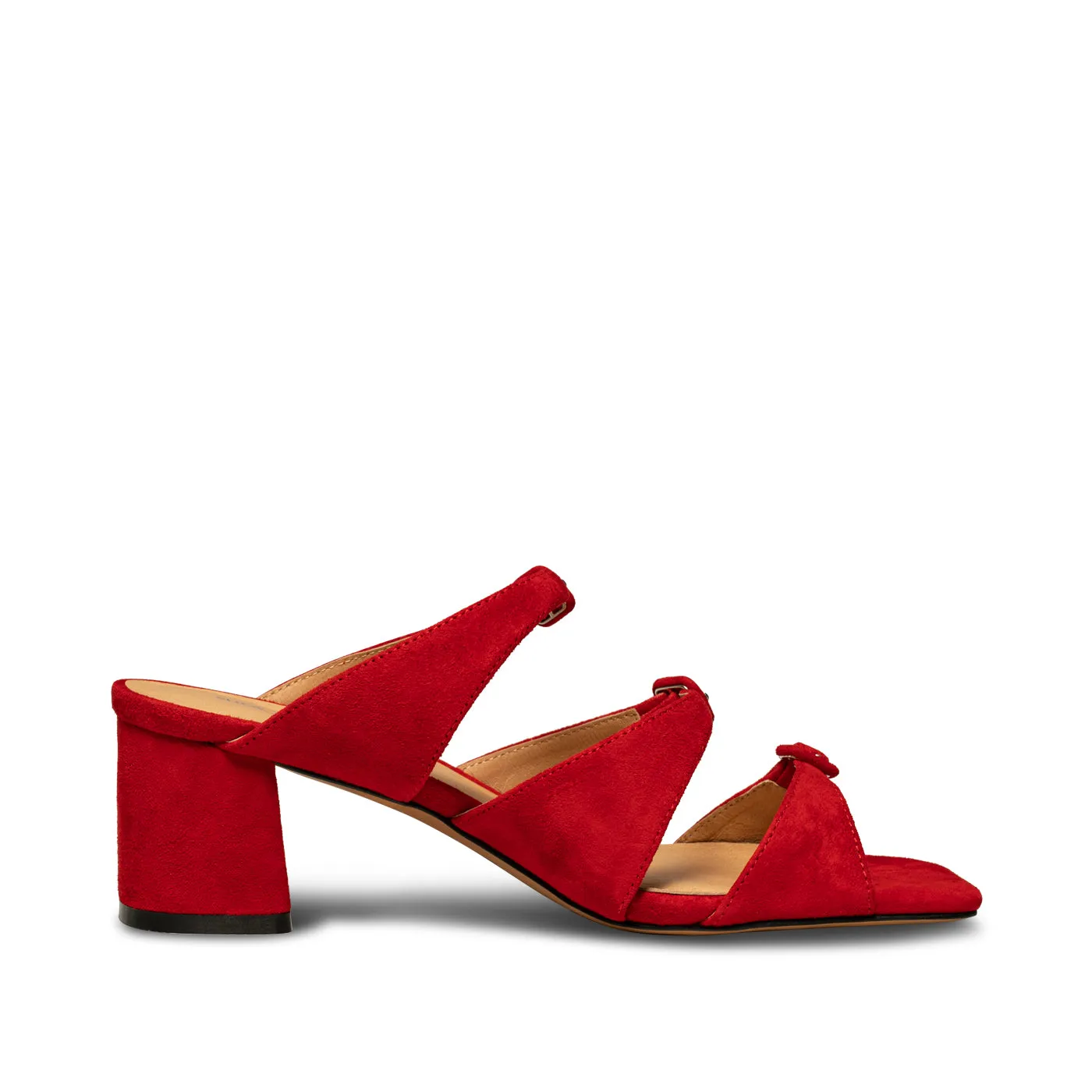 Hanna buckle mule suede - Fire Red sold by Shoe The Bear product image thumbnail 4