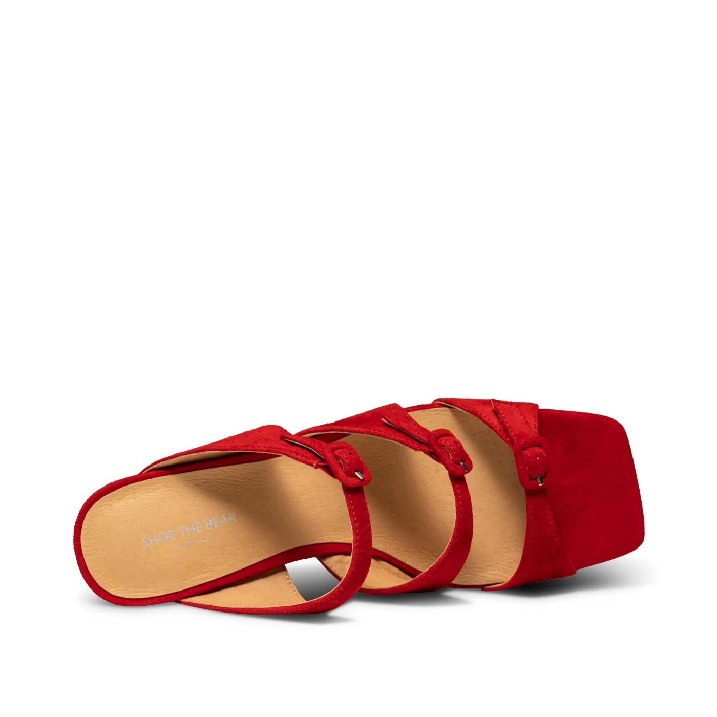 Hanna buckle mule suede - Fire Red sold by Shoe The Bear product image thumbnail 5