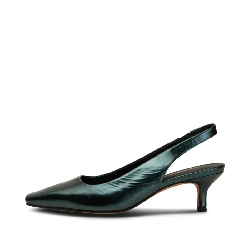 Maxine slingback leather - TEAL METALLIC sold by Shoe The Bear