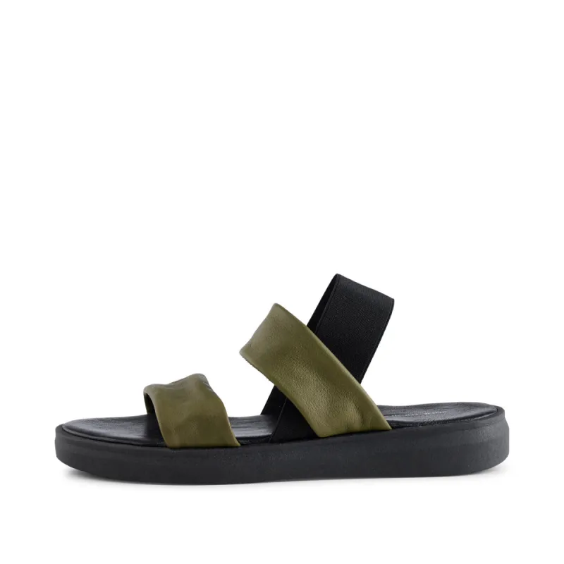 Brenna slingback leather - MOSS GREEN sold by Shoe The Bear