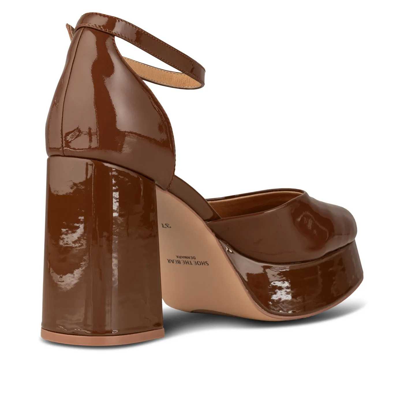 Priscilla Plateau Heel Leather - Brown sold by Shoe The Bear product image thumbnail 3