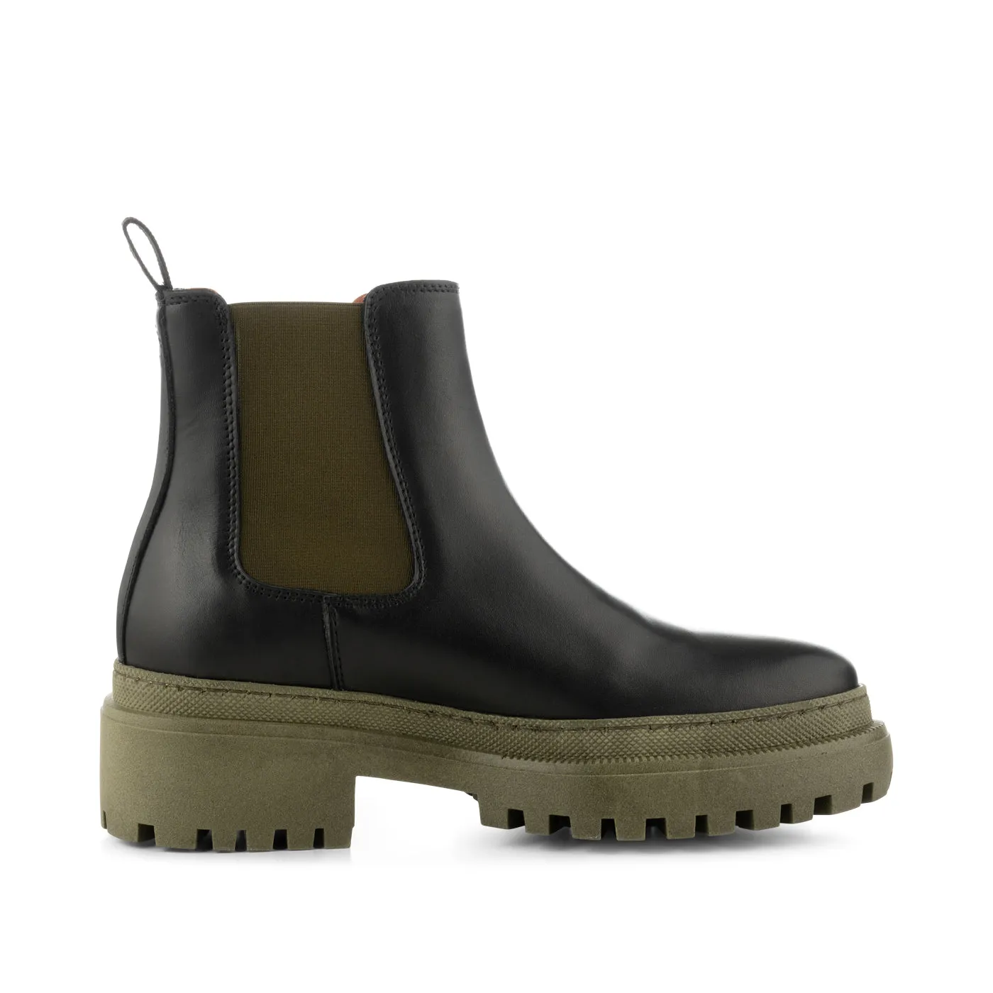 Iona chelsea boot leather - BLACK/KHAKI sold by Shoe The Bear product image thumbnail 4
