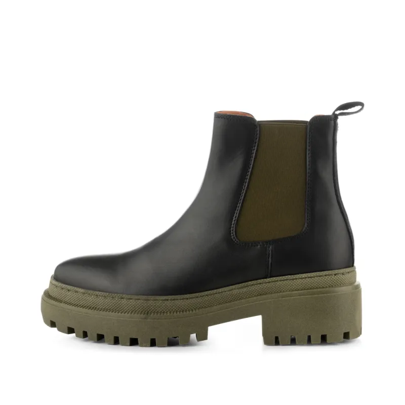 Iona chelsea boot leather - BLACK/KHAKI made by Shoe The Bear