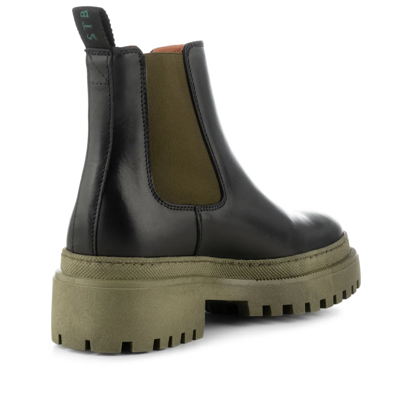 Iona chelsea boot leather - BLACK/KHAKI sold by Shoe The Bear product image thumbnail 3