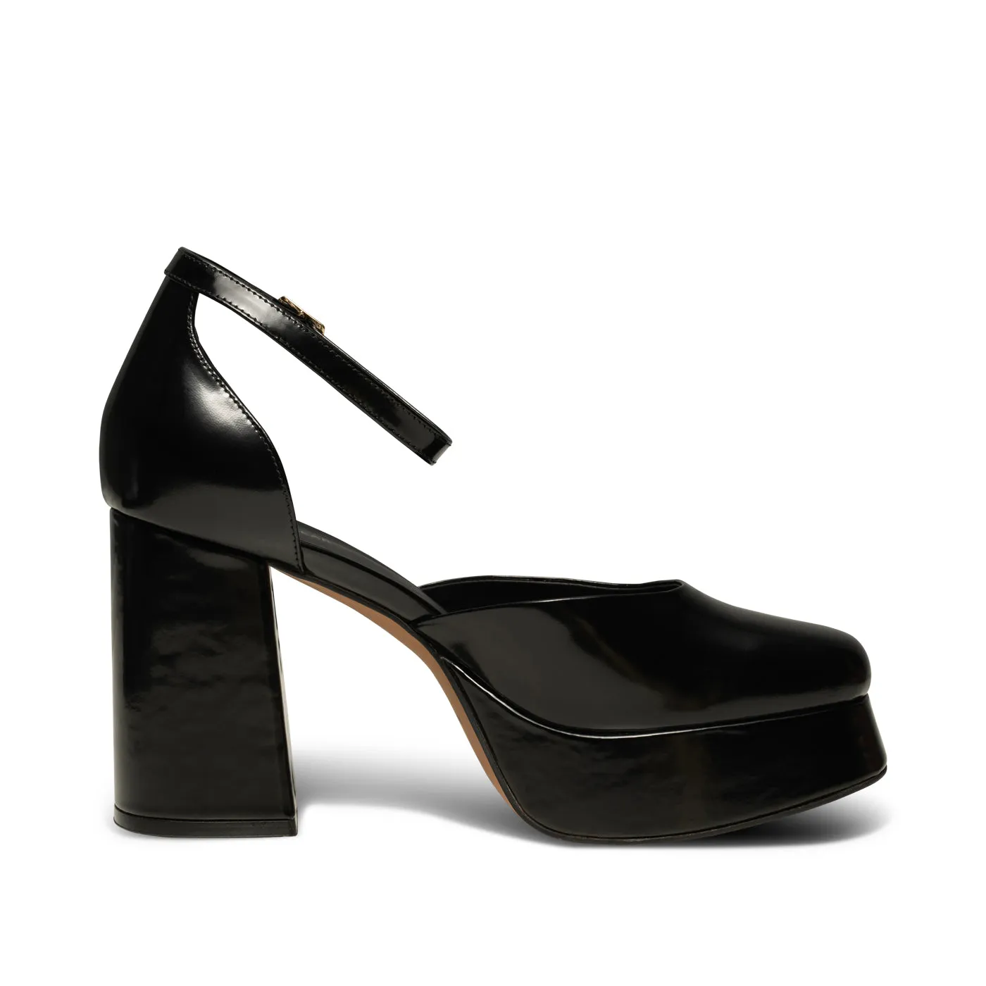 Priscilla Plateau Heel Leather - BLACK HIGH SHINE sold by Shoe The Bear product image thumbnail 4