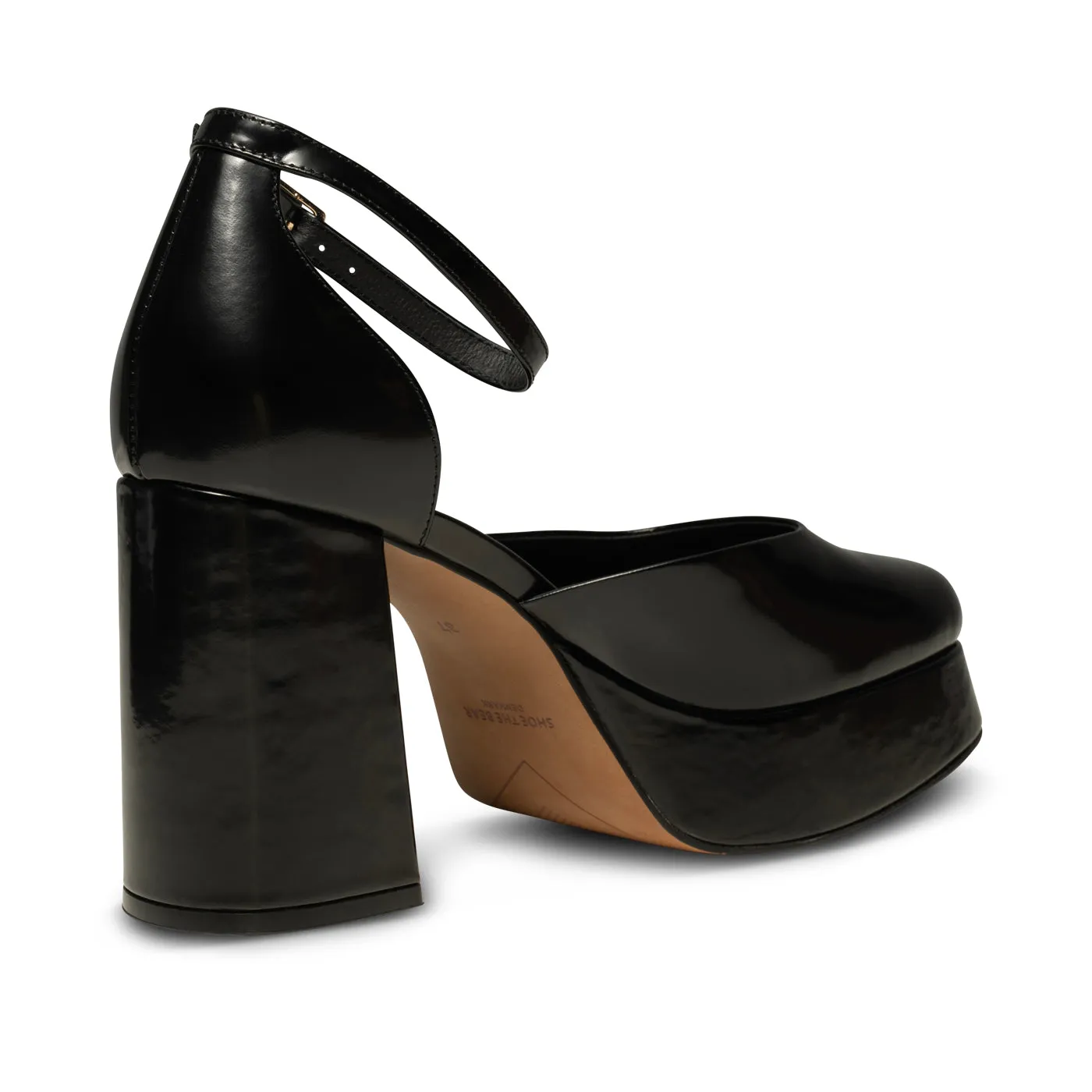 Priscilla Plateau Heel Leather - BLACK HIGH SHINE sold by Shoe The Bear product image thumbnail 3
