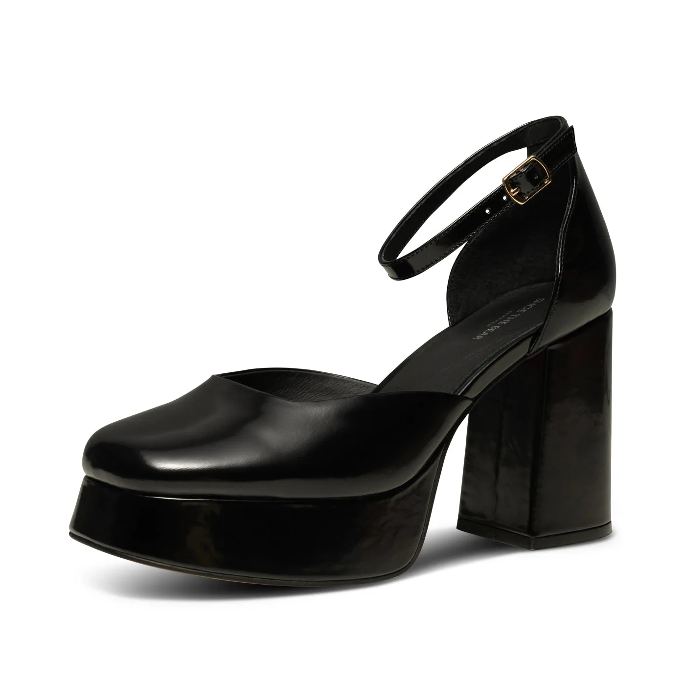 Priscilla Plateau Heel Leather - BLACK HIGH SHINE sold by Shoe The Bear product image thumbnail 2