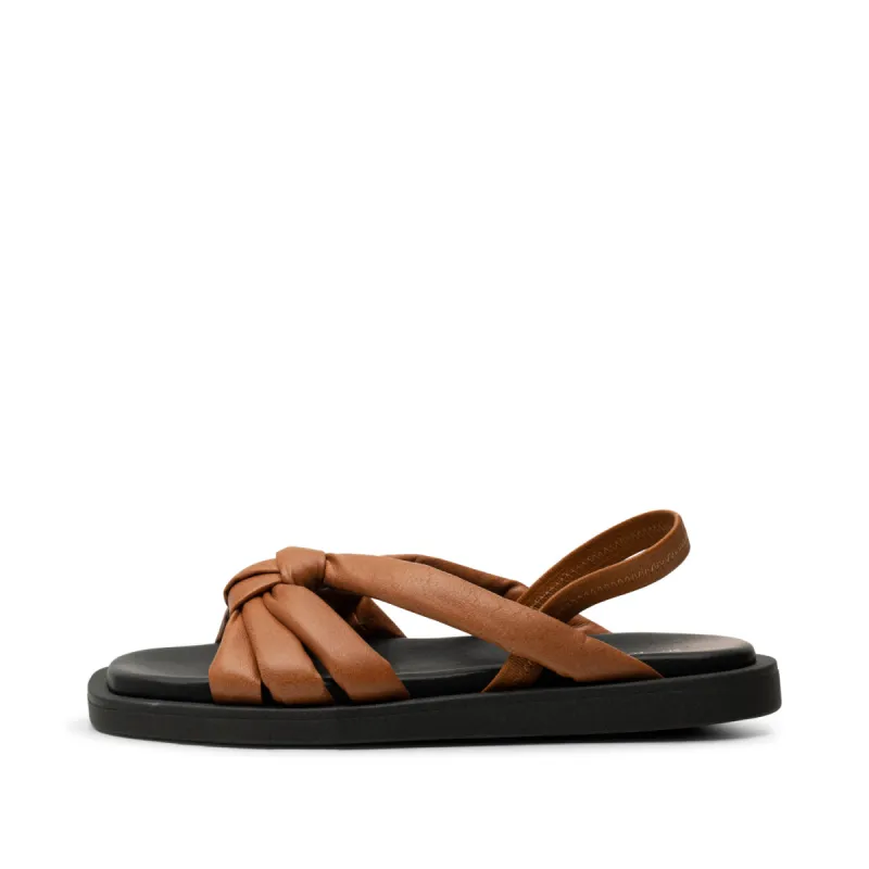 Krista slingback sandal leather - TAN made by Shoe The Bear
