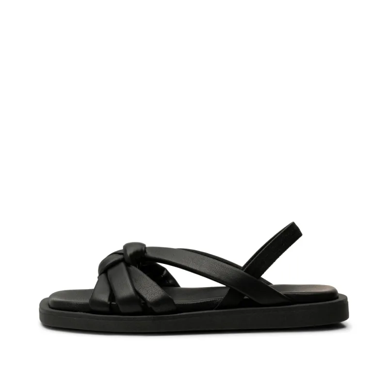 Krista slingback sandal leather - BLACK sold by Shoe The Bear