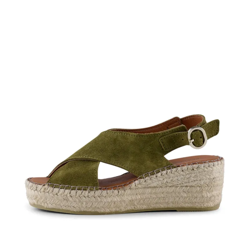 Orchid wedge suede - MOSS GREEN sold by Shoe The Bear