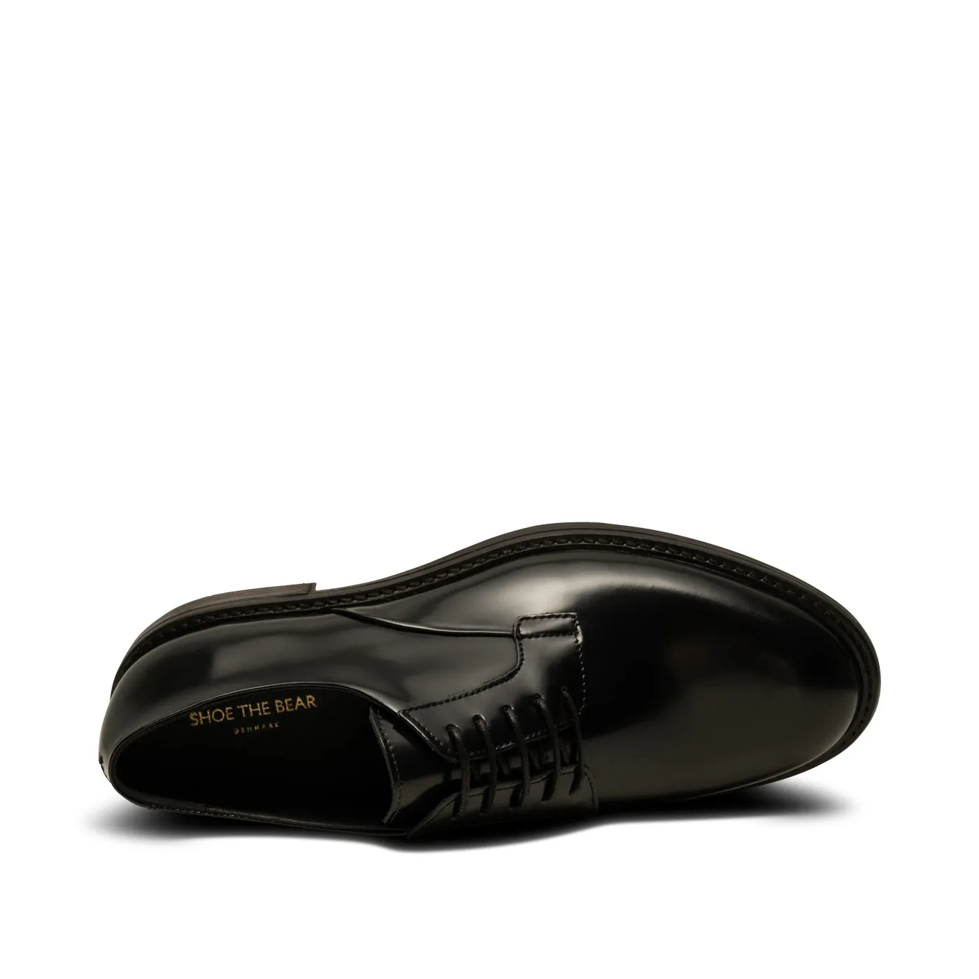 Stanley derby polido leather - BLACK sold by Shoe The Bear product image thumbnail 5
