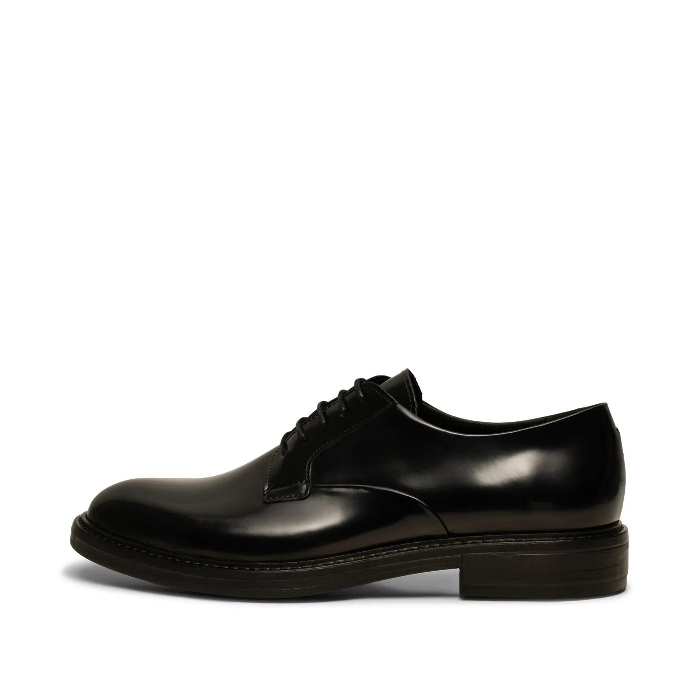 Stanley derby polido leather - BLACK sold by Shoe The Bear