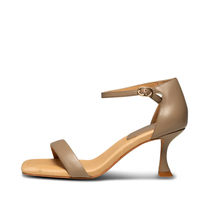 Leah ankle strap leather - TAUPE sold by Shoe The Bear