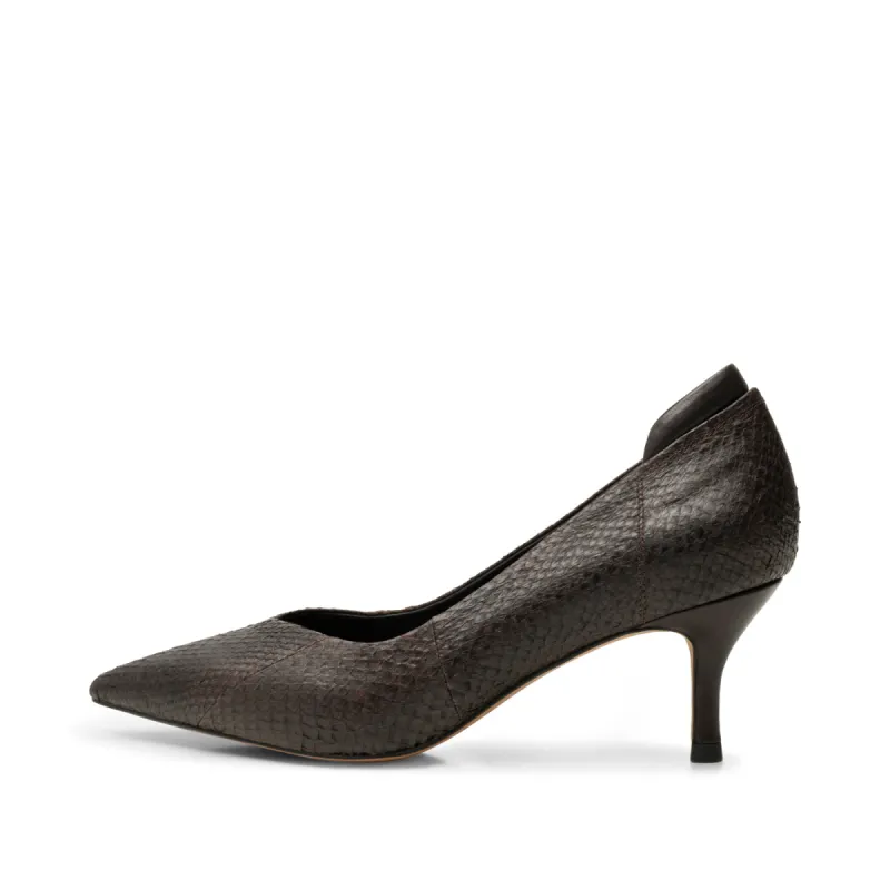 Amia pump fishleather - DARK BROWN sold by Shoe The Bear