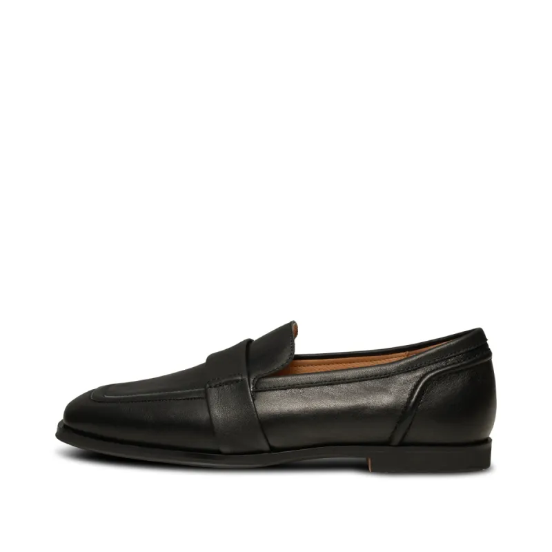 Erika saddle loafer leather - BLACK sold by Shoe The Bear