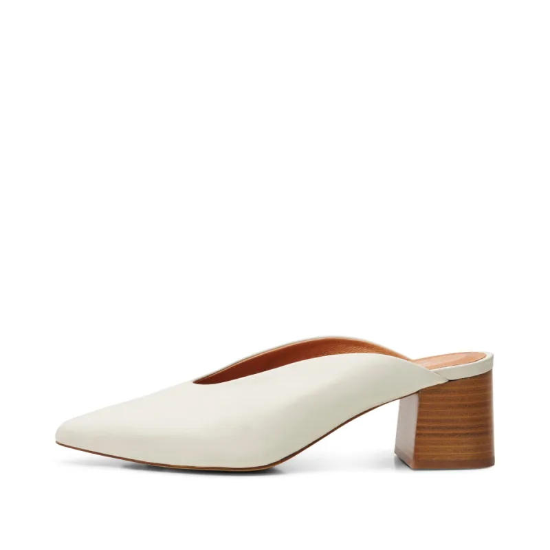 Emma mule leather - OFF WHITE sold by Shoe The Bear