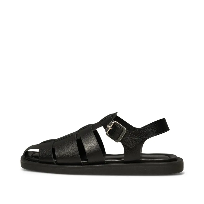 Krista fisherman leather - BLACK sold by Shoe The Bear