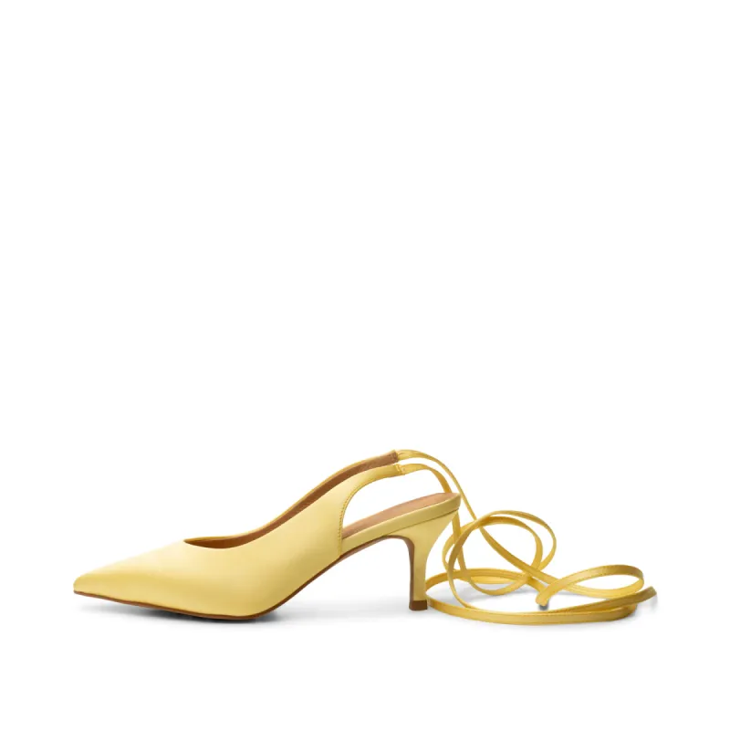 Amia tie-up pump satin - BUTTER SATIN sold by Shoe The Bear