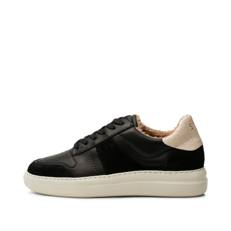 Valda sneaker leather warm - BLACK sold by Shoe The Bear
