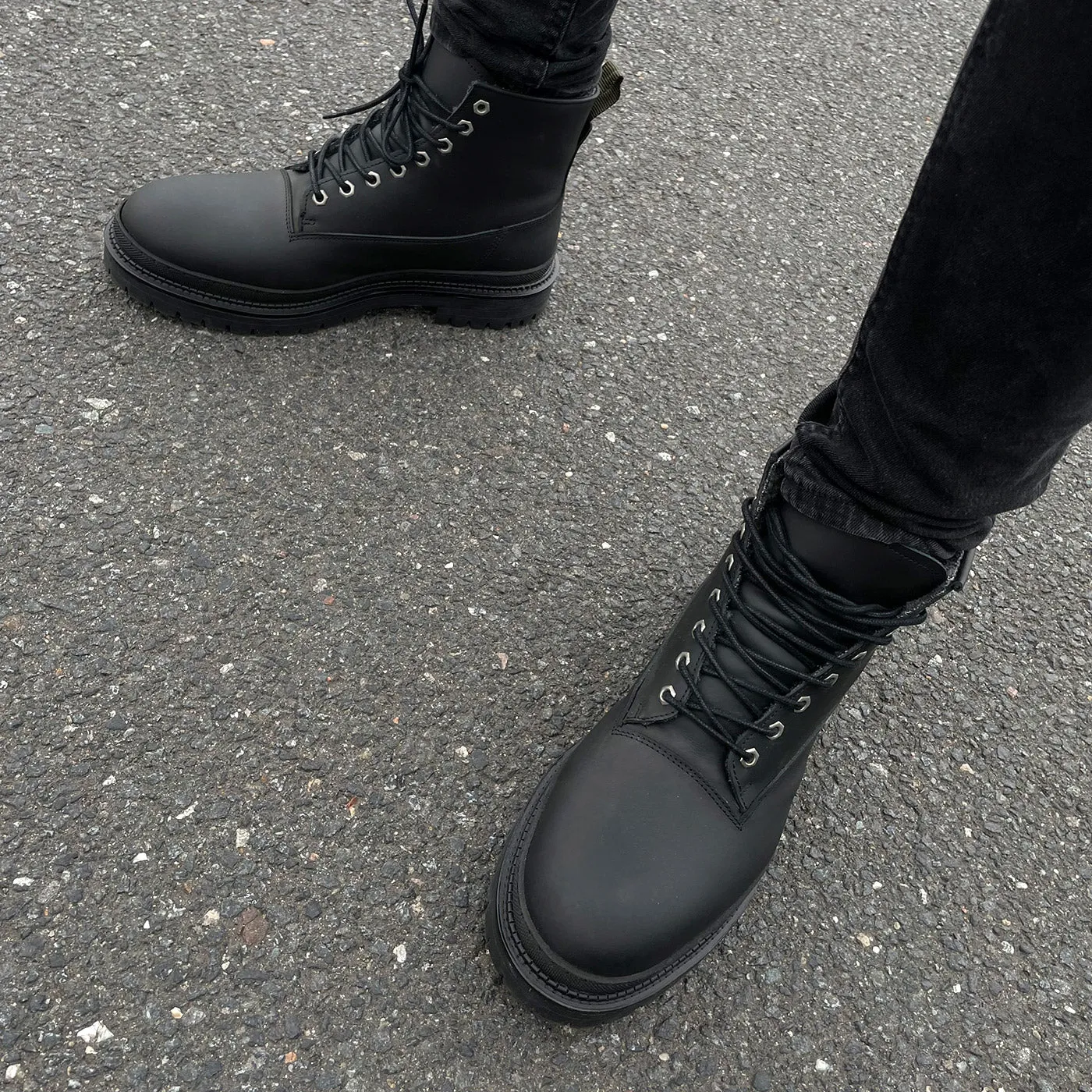 Arvid lace up boot leather warm - BLACK sold by Shoe The Bear product image thumbnail 3