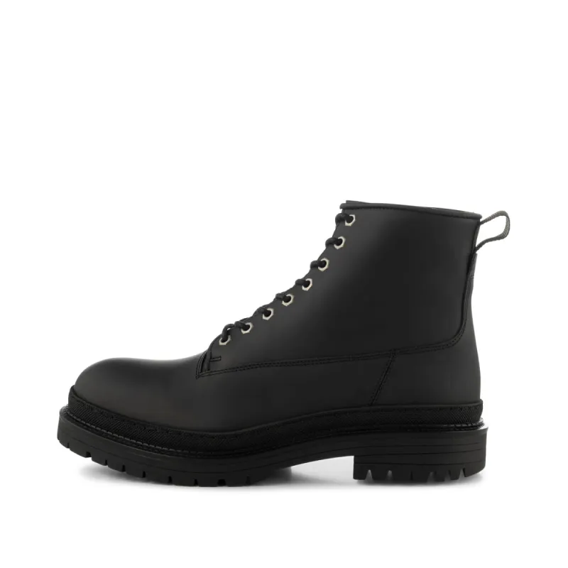 Arvid lace up boot leather warm - BLACK sold by Shoe The Bear