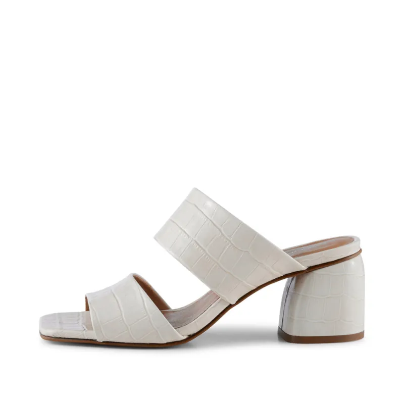 Runa mule leather - OFF WHITE CROCO sold by Shoe The Bear