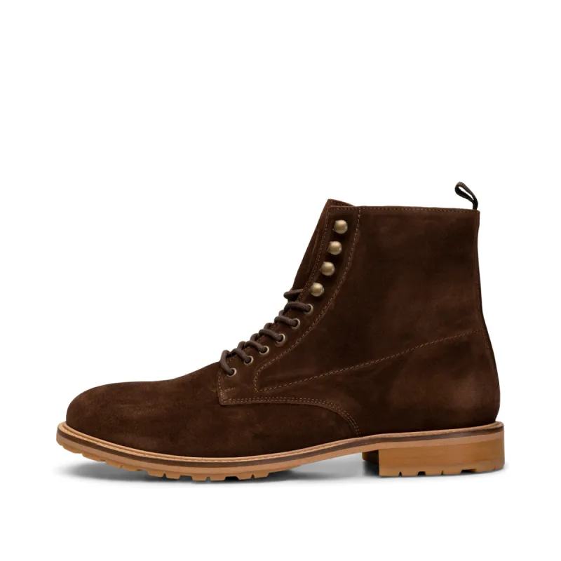 York lace up boot suede - BROWN sold by Shoe The Bear