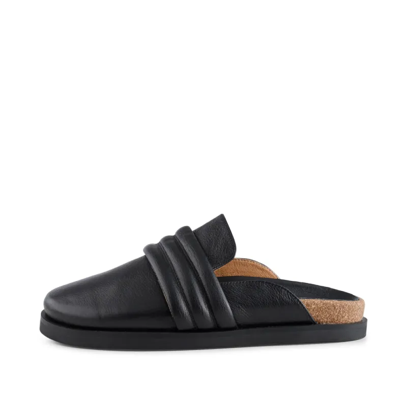 Siri clog leather - BLACK made by Shoe The Bear